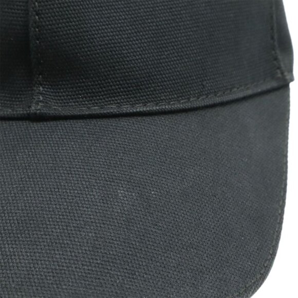 Gucci Interlocking G GG Logo Baseball Cap Hat Cotton Canvas Black L Size main image 4
